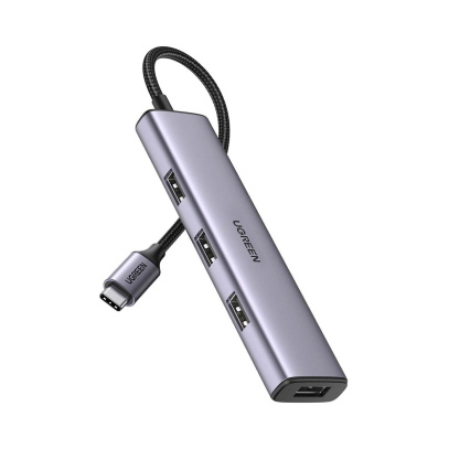 Хаб UGREEN USB-С 4в1 CM473 4xUSB-A (20841) Серый