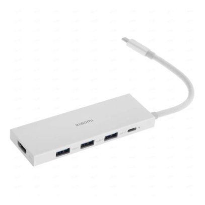 USB-хаб Xiaomi Type-C 5в1 3USB/1USB-C/HDMI (XMDS05YM) Белый USB-хаб Xiaomi Type-C 5в1 3USB/1USB-C/HDMI (XMDS05YM) Белый