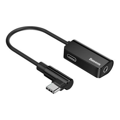 Переходник Baseus 2в1 Type-C / AUX+Type-C (CATL45-01) Черный