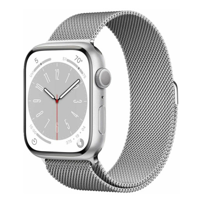 Ремешок для Apple Watch 44 mm (Se 2025) Gurdini Milanese Loop Silver, серебристый
