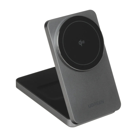 Беспроводное зарядное устройство UGREEN W706 2в1 Wireless Charger Qi2 (45023) Серый