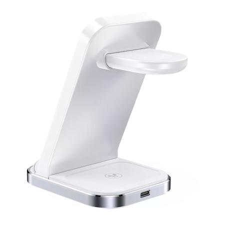 Беспроводное зарядное устройство AceFast Wireless Charger Desktop Holder 3в1 (E15) White, белый