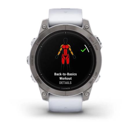 Часы Garmin EPIX PRO GEN 2 47 мм Sapphire Titanium whitestone, белый Часы Garmin EPIX PRO GEN 2 47 мм Sapphire Titanium whitestone, белый