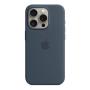 Чехол Silicone Case для Apple iPhone 15 Pro с MagSafe (original) Storm Blue, синий
