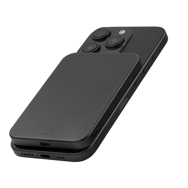 Внешний аккумулятор uBear 5000mAh PD20W Qi2 Slide Power bank Чёрный