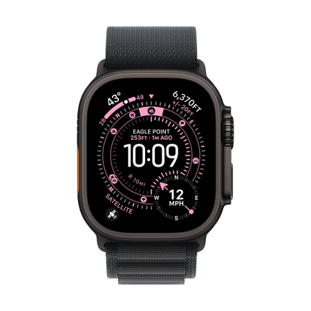 Apple Watch Ultra 3 (2025), 49 мм корпус из титана цвета «Black», ремешок Alpine Loop размера L цвета «Black» Apple Watch Ultra 3 (2025), 49 мм корпус из титана цвета «Black», ремешок Alpine Loop размера L цвета «Black»