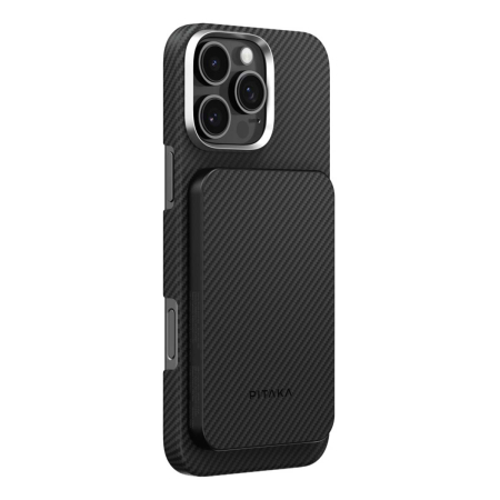 Внешний аккумулятор Pitaka Aramid Fiber Magnetic Power Bank black на 5000mAh, чёрный Внешний аккумулятор Pitaka Aramid Fiber Magnetic Power Bank black на 5000mAh, чёрный