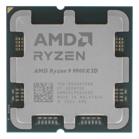 Процессор AMD Ryzen 9 9900X3D, 4.40 ГГц (Turbo 5.50 ГГц), AM5, OEM (100-000001368)