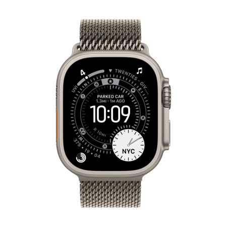 Apple Watch Ultra 3 (2025), 49 мм корпус из титана цвета «Natural», ремешок Titanium Milanese Loop размера M цвета «Natural» Apple Watch Ultra 3 (2025), 49 мм корпус из титана цвета «Natural», ремешок Titanium Milanese Loop размера M цвета «Natural»