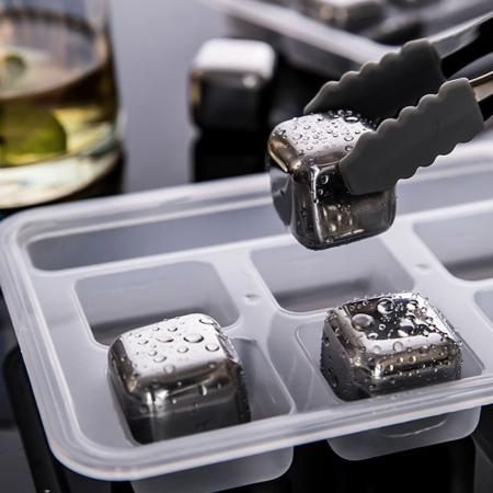 Охлаждающие камни для напитков Circle Joy Ice Cubes (CJ-BK02) Серебристый