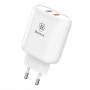 Сетевое зарядное устройство USB-C Baseus 2 USB Quick Charge 23 Вт 5V/9V/12V Bojure Series Белый Сетевое зарядное устройство USB-C Baseus 2 USB Quick Charge 23 Вт 5V/9V/12V Bojure Series Белый