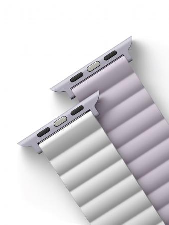 Ремешок UNIQ для Apple Watch 38/40/41 мм Revix reversible Magnetic (41MM-REVLILWHT) Сиреневый/Белый