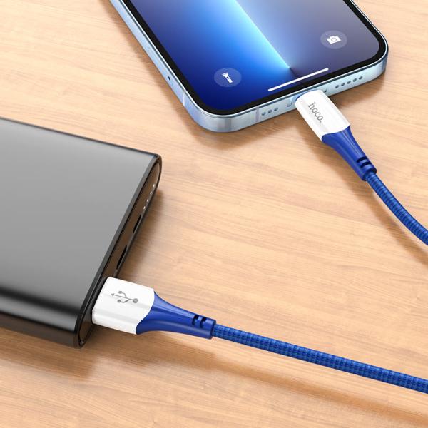 Кабель hoco. Fast charging data cable разъем USB – Lightning, 1 м (X70) Белый