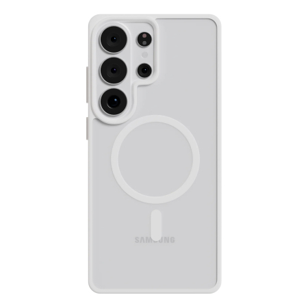 Чехол для Samsung S26 Ultra с MagSafe AceCase Soft Rim White, белый