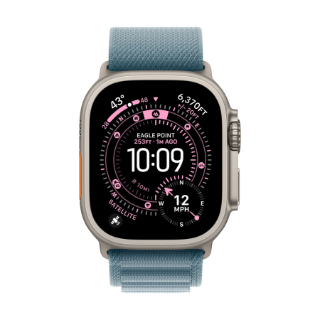 Apple Watch Ultra 3 (2025), 49 мм корпус из титана цвета «Natural», ремешок Alpine Loop размера M цвета «Light Blue» Apple Watch Ultra 3 (2025), 49 мм корпус из титана цвета «Natural», ремешок Alpine Loop размера M цвета «Light Blue»