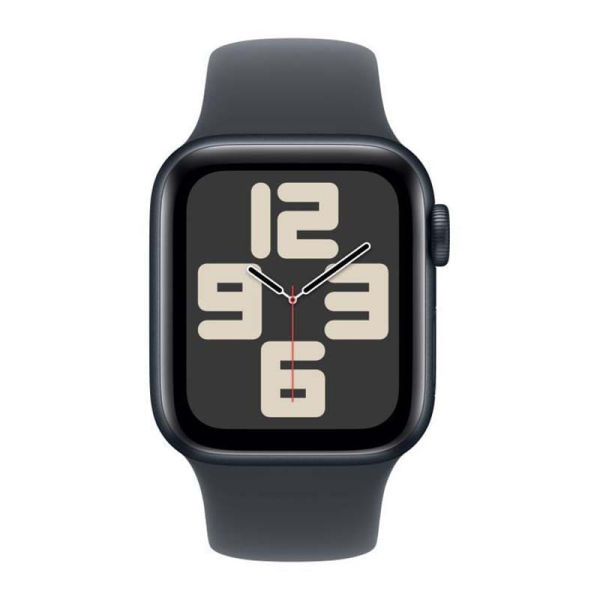 Apple Watch SE (2024), 40 мм корпус из алюминия цвета «Midnight», ремешок Sport Band размера S/M цвета «Midnight» Apple Watch SE (2024), 40 мм корпус из алюминия цвета «Midnight», ремешок Sport Band размера S/M цвета «Midnight»