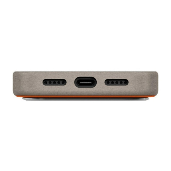 Чехол для iPhone 17 Pro с MagSafe UNIQ DS LYDEN (IP6.3P(2025)-LDSFORGFGRY) Оранжево-серый