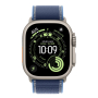 Apple Watch Ultra 3 (2025), 49 мм корпус из титана цвета «Natural», ремешок Trail Loop размера S/M цвета «Blue/Bright Blue»