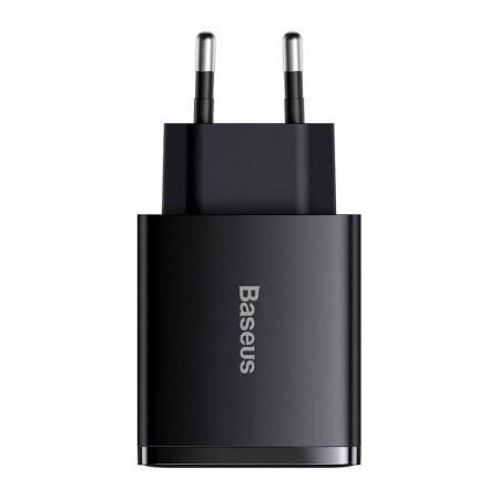 Зарядное устройство Baseus Compact max 2 USB-A + USB Type-C 30Вт CCXJ-E01 (CCCP30UE-A) Чёрный