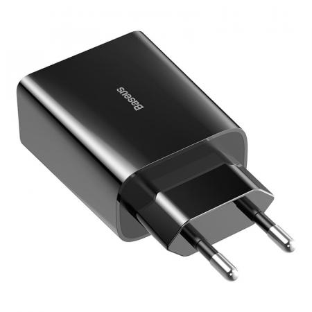 Сетевое зарядное устройство USB Type-C Baseus Speed Mini 18 Вт (CCFS-X01) Черный Сетевое зарядное устройство USB Type-C Baseus Speed Mini 18 Вт (CCFS-X01) Черный
