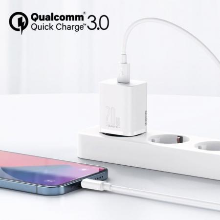 Зарядное устройство USB Type-C Baseus Super Si Quick Charger 1C 20Вт EU (CCSUP-B02) Белый