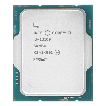 Процессор Intel Core i3-13100, 3.4 ГГц (Turbo 4.5 ГГц), LGA1700, OEM (CM8071505092202S)