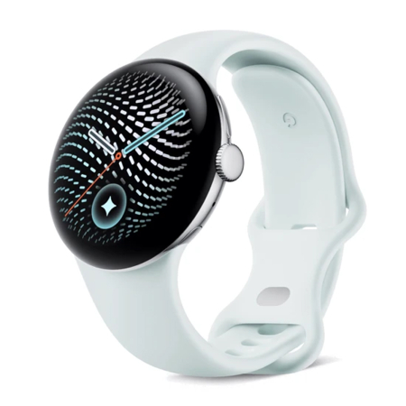 Часы Google Pixel Watch 5, 45 мм LTE Polished Silver/Fog, серебристый