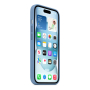 Чехол Silicone Case для Apple iPhone 15 с MagSafe Winter Blue, голубой