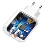 Сетевое зарядное устройство USB-C Baseus 2 USB Quick Charge 23 Вт 5V/9V/12V Bojure Series Белый Сетевое зарядное устройство USB-C Baseus 2 USB Quick Charge 23 Вт 5V/9V/12V Bojure Series Белый