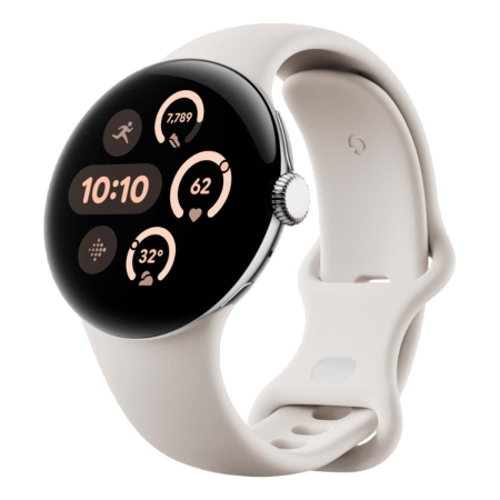 Часы Pixel Watch 3, 41 мм, Wi-Fi, Polished Silver/Porcelain, серебристый Часы Pixel Watch 3, 41 мм, Wi-Fi, Polished Silver/Porcelain, серебристый