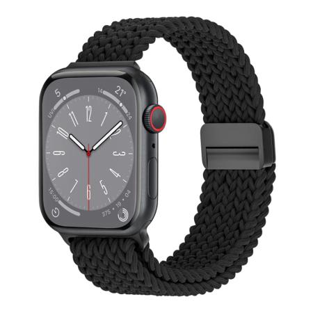 Ремешок для Apple Watch 42/44/45/49 мм WiWU Nylon Braided Magnetic (Wi-WB004) Черный