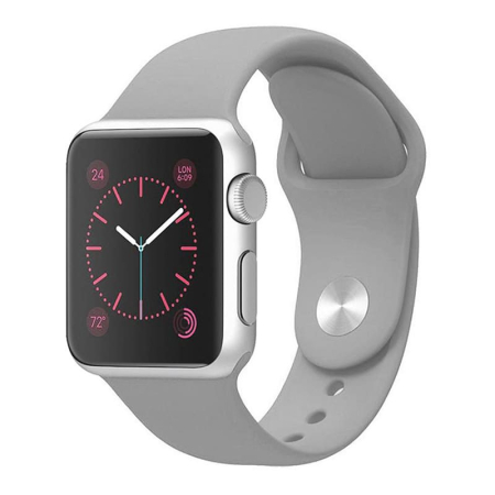 Силиконовый ремешок для Apple Watch 38/40/41 мм Black grey, темно-серый Силиконовый ремешок для Apple Watch 38/40/41 мм Black grey, темно-серый