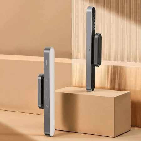 Лампа офисная светодиодная Baseus Magnetic Stepless Dimming Charging Desk Lamp, 45 Вт (DGXC-C0G) Deep gray, серо-белый Лампа офисная светодиодная Baseus Magnetic Stepless Dimming Charging Desk Lamp, 45 Вт (DGXC-C0G) Deep gray, серо-белый