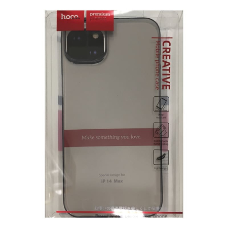 Чехол hoco. Силиконовый ультратонкий для Apple iPhone 14 Plus Прозрачный черный